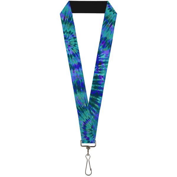 Buckle-Down Lanyard - 1.0" - Tie Dye Green Blue Purple