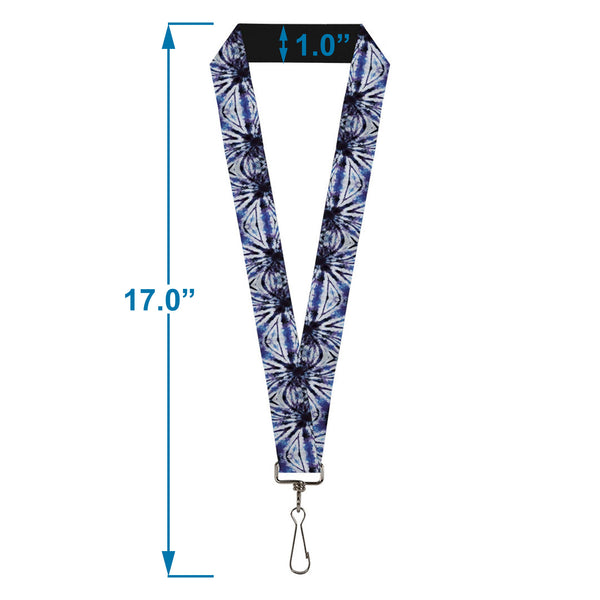Buckle-Down Lanyard - 1.0" - Tie Dye Purple Blue