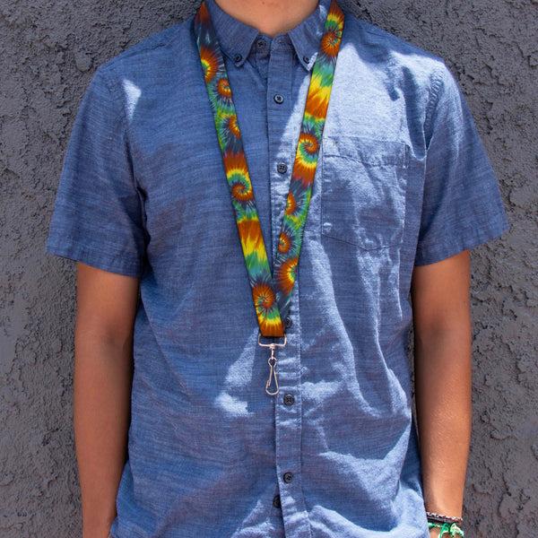 Buckle-Down Lanyard - 1.0" - Tie Dye Swirl Multi Color