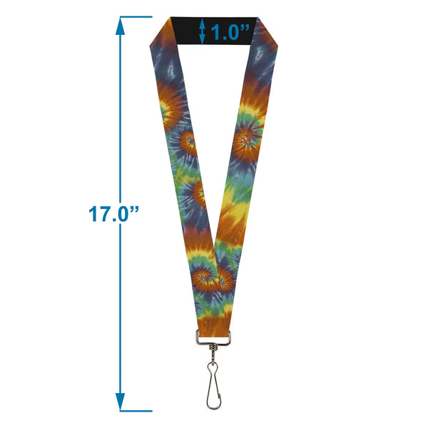 Buckle-Down Lanyard - 1.0" - Tie Dye Swirl Multi Color