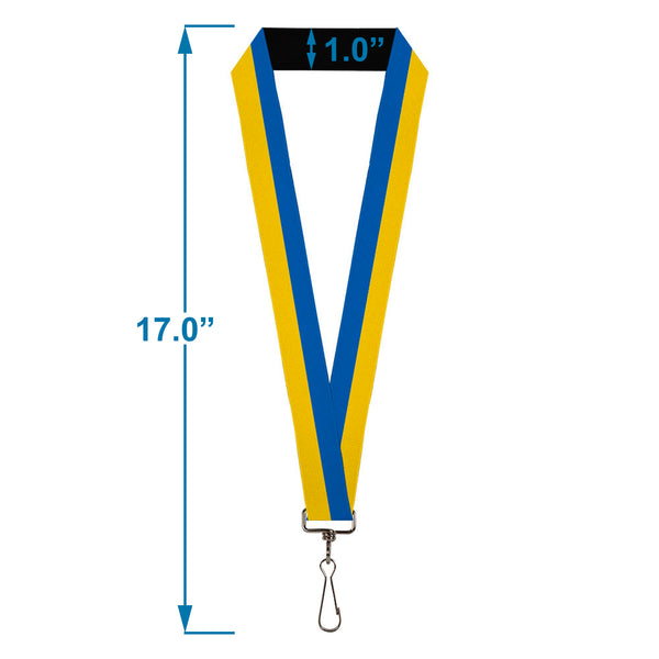 Buckle-Down Lanyard - 1.0" - Ukraine Flag Continuous