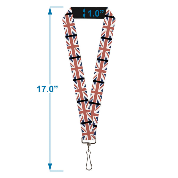 Buckle-Down Lanyard - 1.0" - United Kingdom Flags