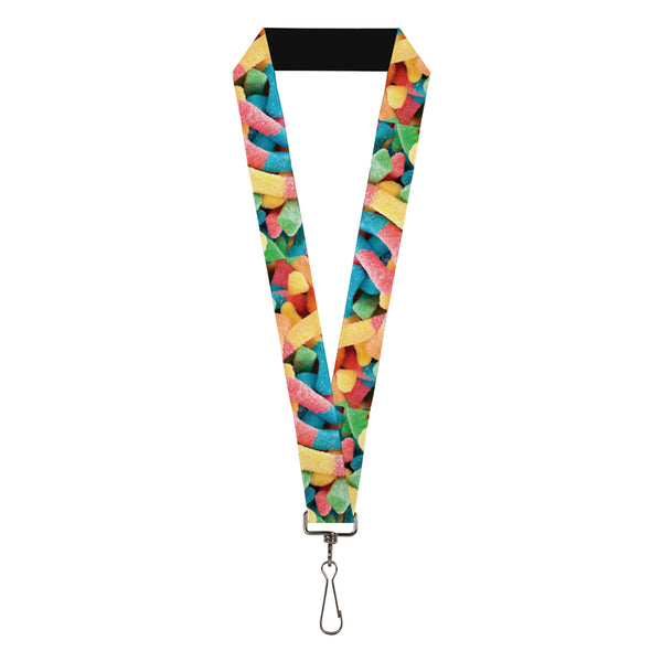 Buckle-Down Lanyard - 1.0" - Vivid Sour Worms Stacked