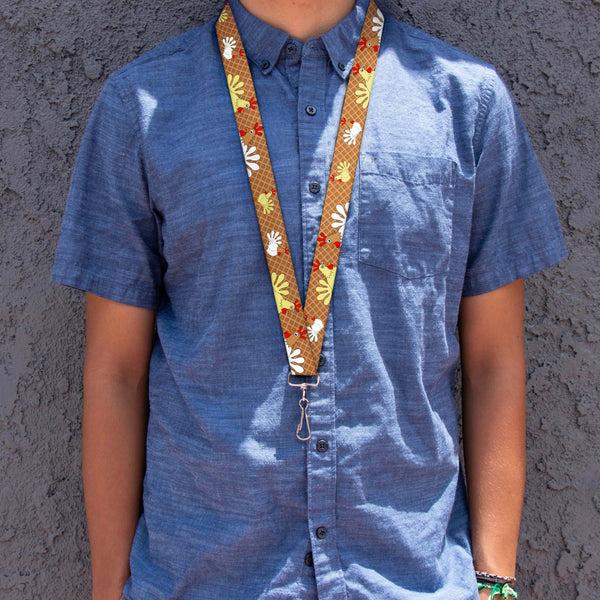 Buckle-Down Lanyard - 1.0" - Waffle Chicken Poses