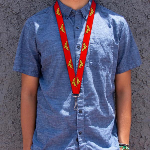 Buckle-Down Lanyard - 1.0" - Wonder Woman Logo Red