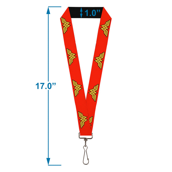 Buckle-Down Lanyard - 1.0" - Wonder Woman Logo Red