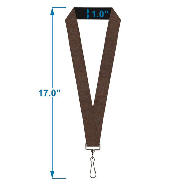 Buckle-Down Lanyard - 1.0" - Wood Grain Vertical Brown