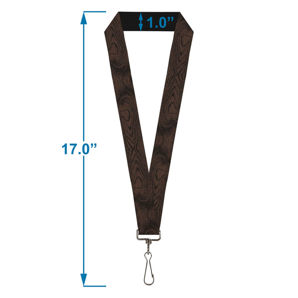 Buckle-Down Lanyard - 1.0" - Wood Grain Walnut