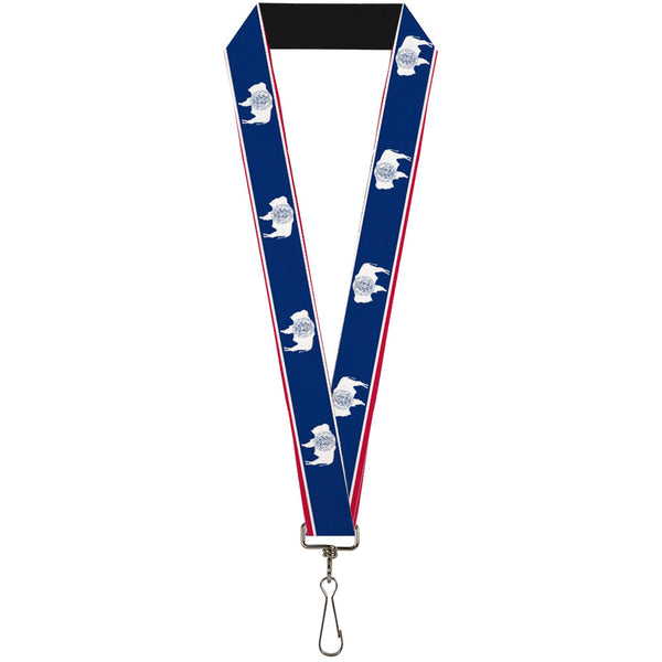 Buckle-Down Lanyard - 1.0" - Wyoming Flags