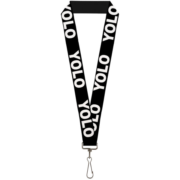 Buckle-Down Lanyard - 1.0" - YOLO Black White