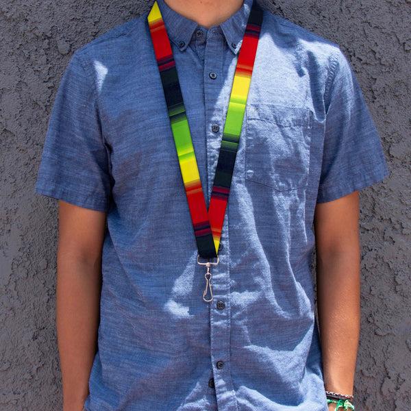 Buckle-Down Lanyard - 1.0" - Zarape4 Vertical Rasta
