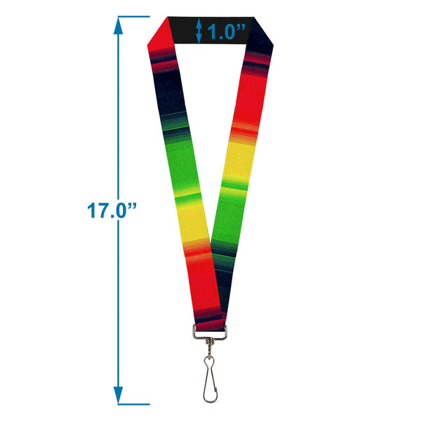 Buckle-Down Lanyard - 1.0" - Zarape4 Vertical Rasta