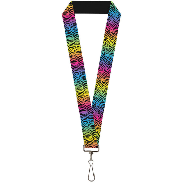 Buckle-Down Lanyard - 1.0" - Zebra Rainbow Ombre