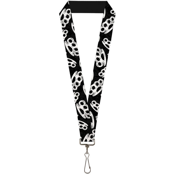 Buckle-Down Buckle-Down Lanyard - Brass Knuckles Black/White