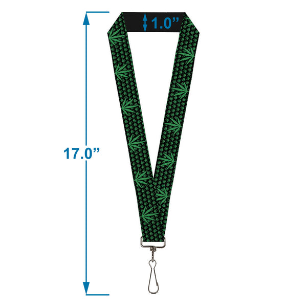 Buckle-Down Buckle-Down Lanyard - Marijuana Garden Black/Green