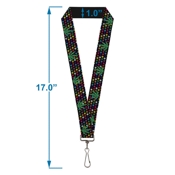 Buckle-Down Buckle-Down Lanyard - Marijuana Garden Black/Multi Color