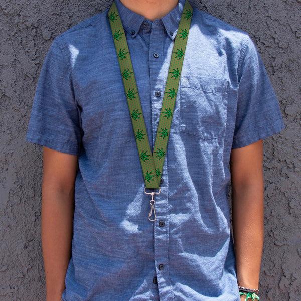 Buckle-Down Buckle-Down Lanyard - Marijuana Garden Tan/Green