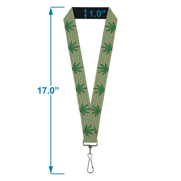 Buckle-Down Buckle-Down Lanyard - Marijuana Garden Tan/Green