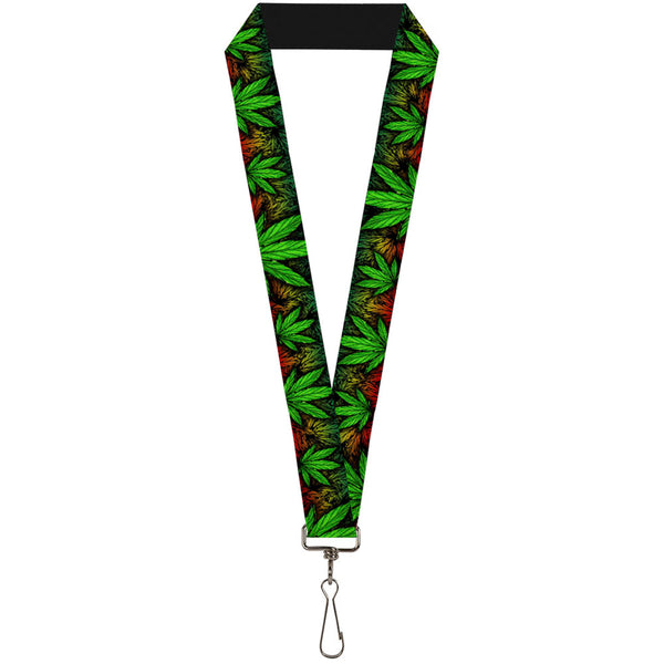 Buckle-Down Buckle-Down Lanyard - Marijuana Haze Rasta/Black