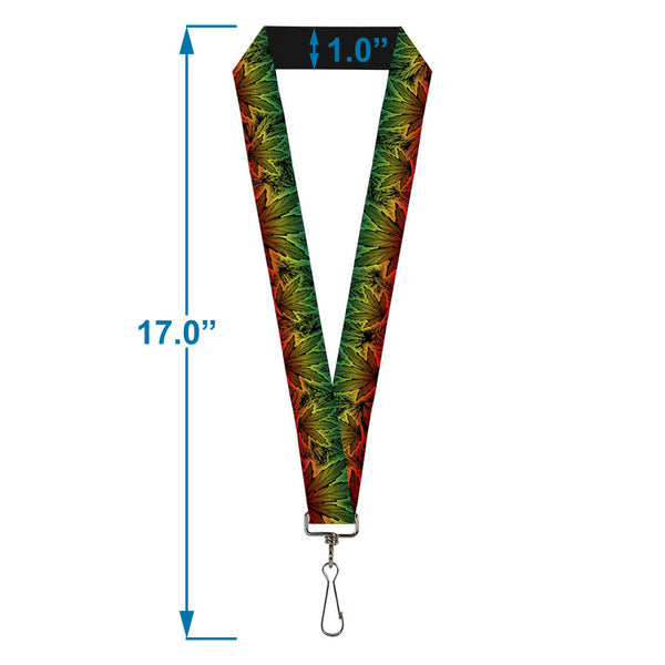 Buckle-Down Buckle-Down Lanyard - Marijuana Haze Rasta/Rasta