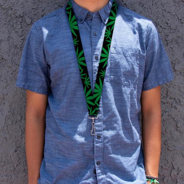 Buckle-Down Buckle-Down Lanyard - Marijuana Leaf Close-Up