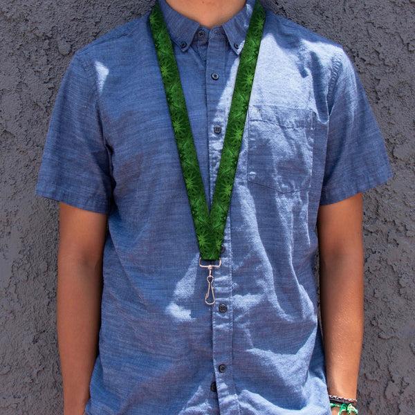 Buckle-Down Buckle-Down Lanyard - Marijuana Leaves Stacked