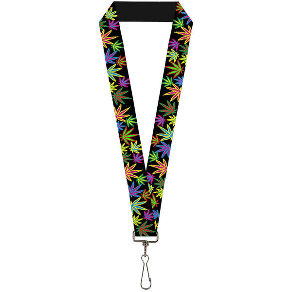 Buckle-Down Buckle-Down Lanyard - Multi Marijuana Leaves Black/Multi Color Buckle-Down Buckle-Down Lanyard - Multi Marijuana Leaves Black/Multi Color