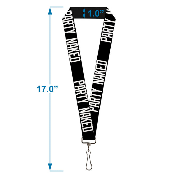 Buckle-Down Buckle-Down Lanyard - PARTY NAKED Black/White