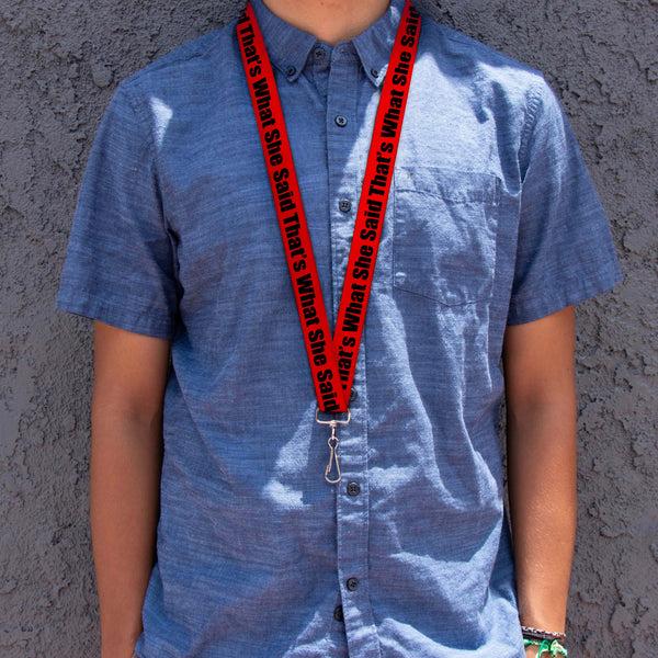 Buckle-Down Buckle-Down Lanyard - THAT'S WHAT SHE SAID Red/Black