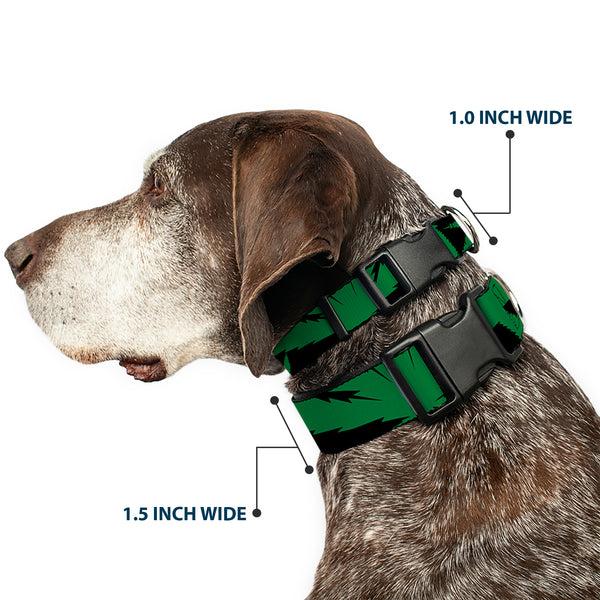 Buckle-Down Buckle-Down Plastic Buckle Dog Collar - Marijuana Leaf Close-Up