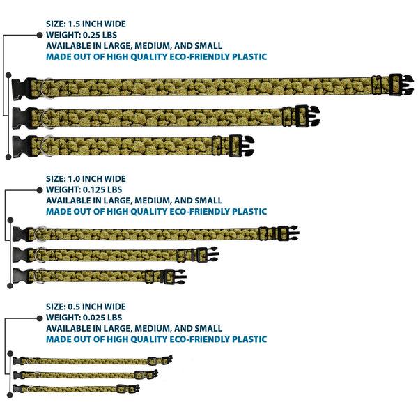 Buckle-Down Buckle-Down Plastic Buckle Dog Collar - Vivid Marijuana Nugs2 Stacked