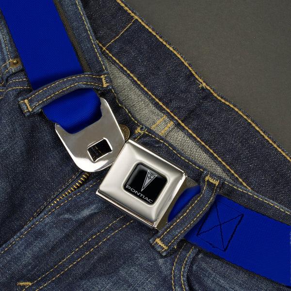 Buckle-Down Pontiac Seatbelt Belt - Royal Webbing