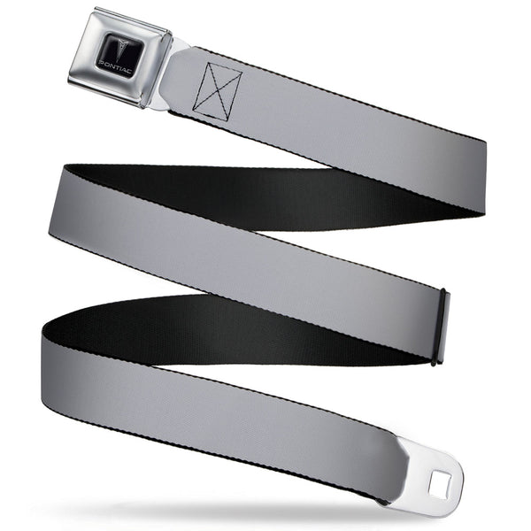 Buckle-Down Pontiac Seatbelt Belt - Silver Webbing