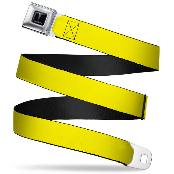 Buckle-Down Pontiac Seatbelt Belt - Yellow Webbing