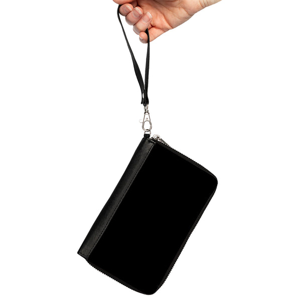 Buckle-Down PU Zip Around Wallet Rectangle - Black
