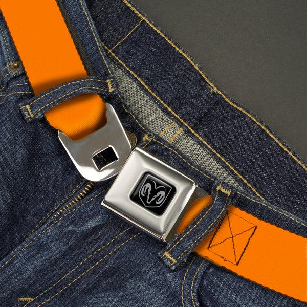 Buckle-Down Ram Seatbelt Belt - Orange Webbing