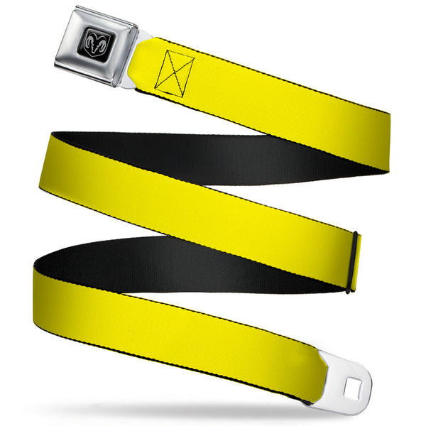 Buckle-Down Ram Seatbelt Belt - Yellow Webbing
