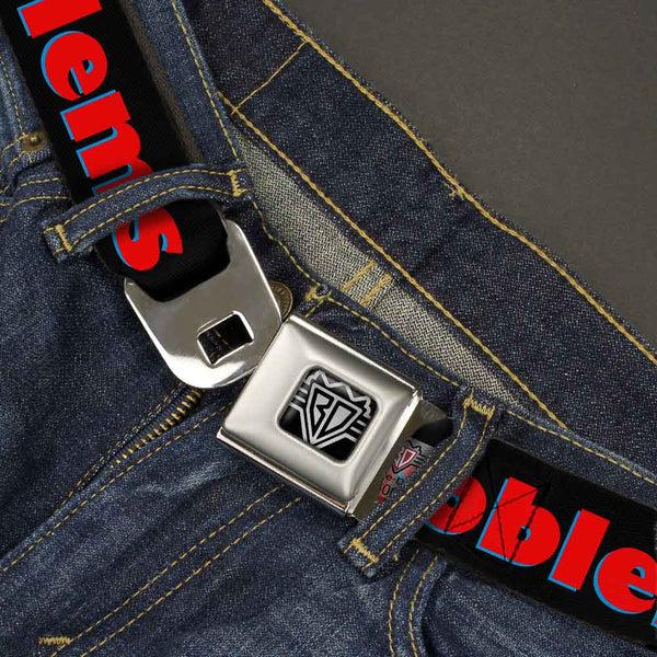 Buckle-Down Seatbelt Belt - 99 PROBLEMS Black/Red