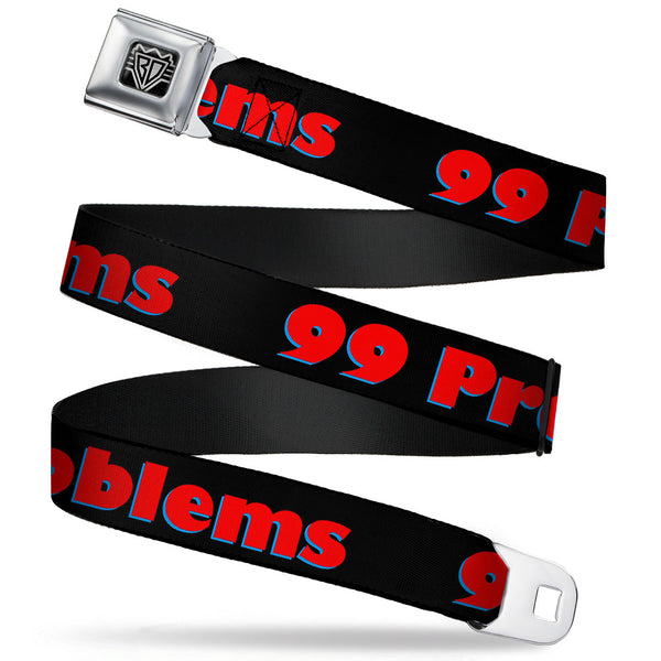 Buckle-Down Seatbelt Belt - 99 PROBLEMS Black/Red
