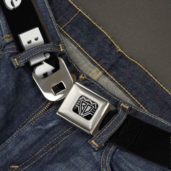 Buckle-Down Seatbelt Belt - BITCH PLEASE Black/White