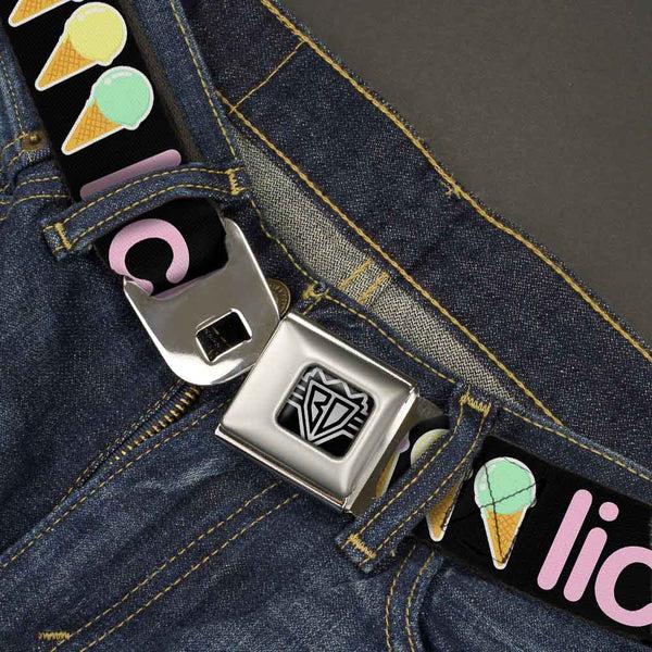 Buckle-Down Seatbelt Belt - LICK ME Ice Cream Cones