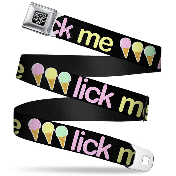 Buckle-Down Seatbelt Belt - LICK ME Ice Cream Cones