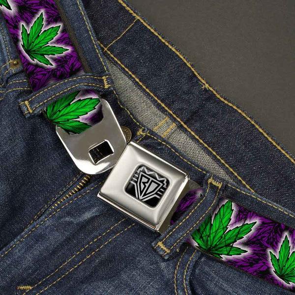 Buckle-Down Seatbelt Belt - Marijuana Haze Purple