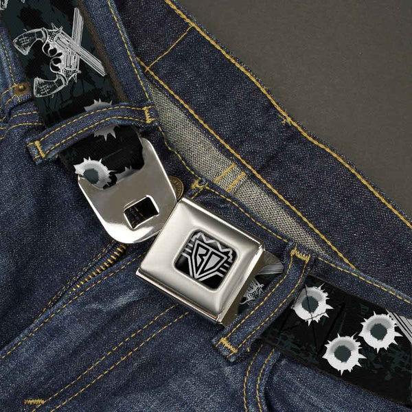 Buckle-Down Seatbelt Belt - Revolvers Black/Gray