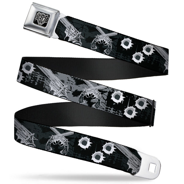 Buckle-Down Seatbelt Belt - Revolvers Black/Gray