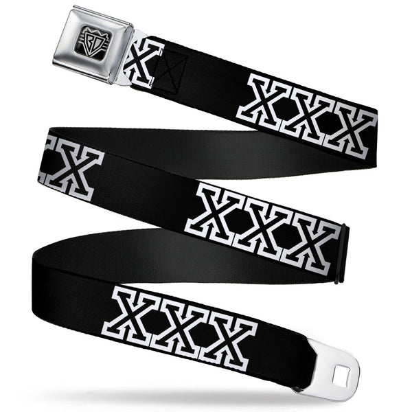 Buckle-Down Seatbelt Belt - XXX Black/White