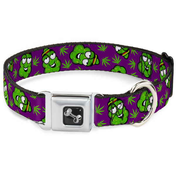 Buckle-Down Buckle-Down Seatbelt Buckle Dog Collar - Marijuana Nugs/Leaves Cartoon Purple/Green Buckle-Down Buckle-Down Seatbelt Buckle Dog Collar - Marijuana Nugs/Leaves Cartoon Purple/Green