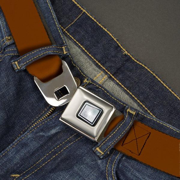 Buckle-Down Starburst Seatbelt Belt - Brown Webbing