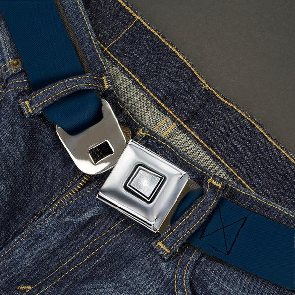 Buckle-Down Starburst Seatbelt Belt - Navy Webbing