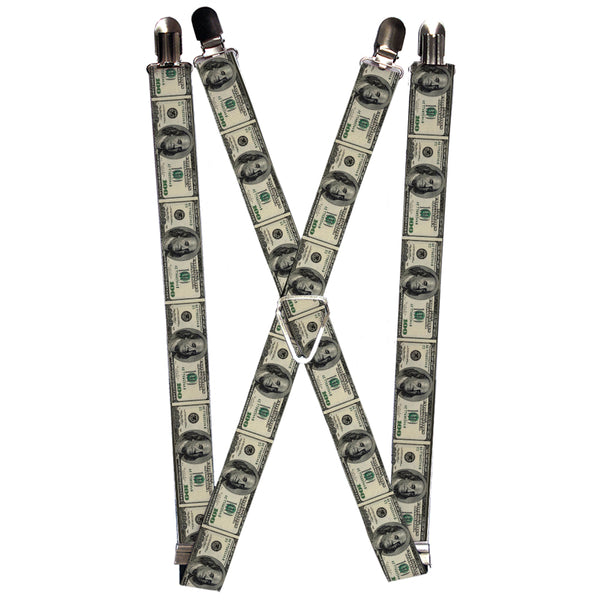Buckle-Down Suspenders - 1.0" - 100 Dollar Bills